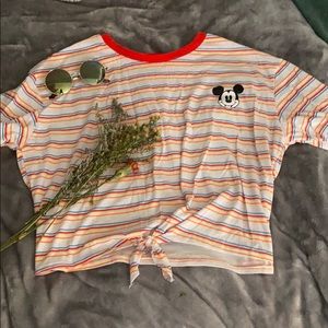 Disney striped XL crop top